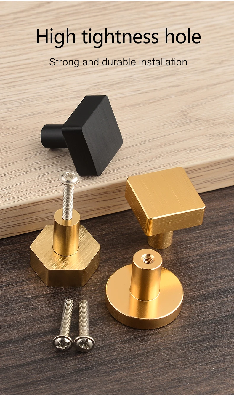 Modern minimalist cabinet doors shoe cabinet TV cabinet drawers square single-hole small pull handles round knobs - Image 20