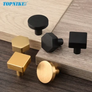 Modern minimalist cabinet doors shoe cabinet TV cabinet drawers square single-hole small pull handles round knobs