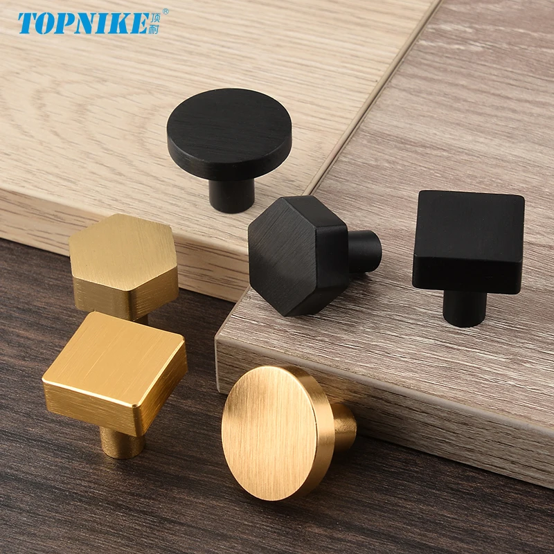 Modern minimalist cabinet doors shoe cabinet TV cabinet drawers square single-hole small pull handles round knobs