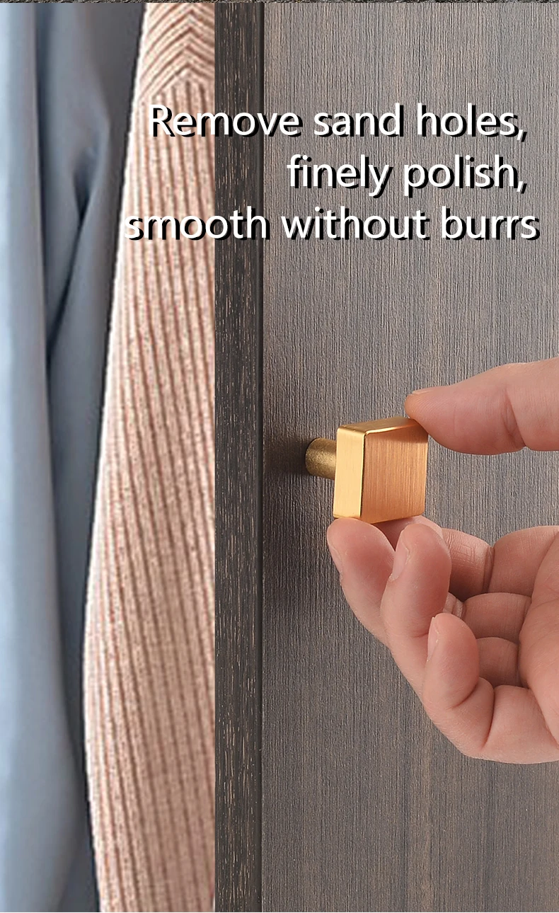 Modern minimalist cabinet doors shoe cabinet TV cabinet drawers square single-hole small pull handles round knobs - Image 17