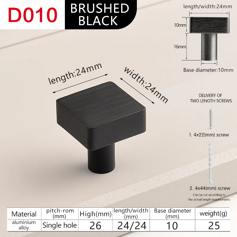 Modern minimalist cabinet doors shoe cabinet TV cabinet drawers square single-hole small pull handles round knobs - Image 8