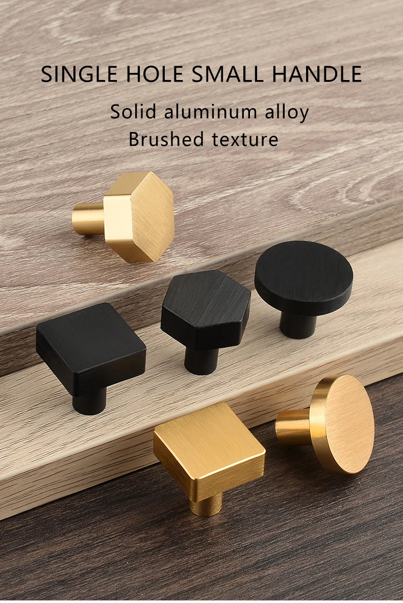 Modern minimalist cabinet doors shoe cabinet TV cabinet drawers square single-hole small pull handles round knobs - Image 13