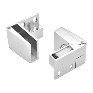 New Zinc Alloy Glass Door Hinge Side Mounted Self-closing Frameless Clamp Hardware No Drilling Cabinet Door Hinge Glass Door