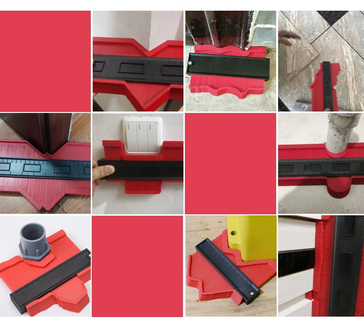 Profile Contour Gauge line Copier Ruler Cutting template Construction Woodworking Measuring instrument ceramic Tiling tiles tool - Image 11