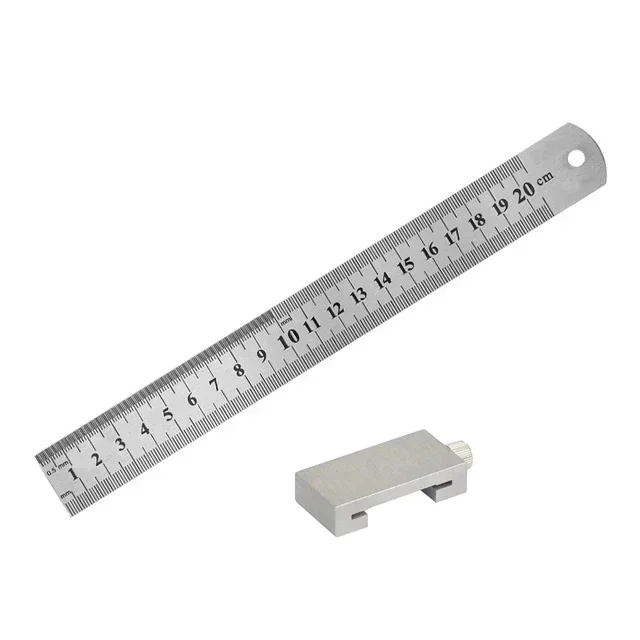 New Protable Accurate positioning Woodworking Tools Carpentry Steel Ruler Positioning Limit Block Measuring Marking Gauge - Image 8