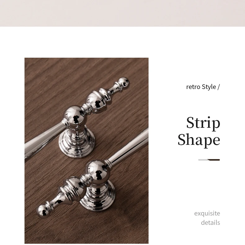 Santaya Solid Brass Chrome Kitchen Cabinet Pull Drawer Knob Bedroom Bright Silver Wardrobe Dresser Handle - Image 26