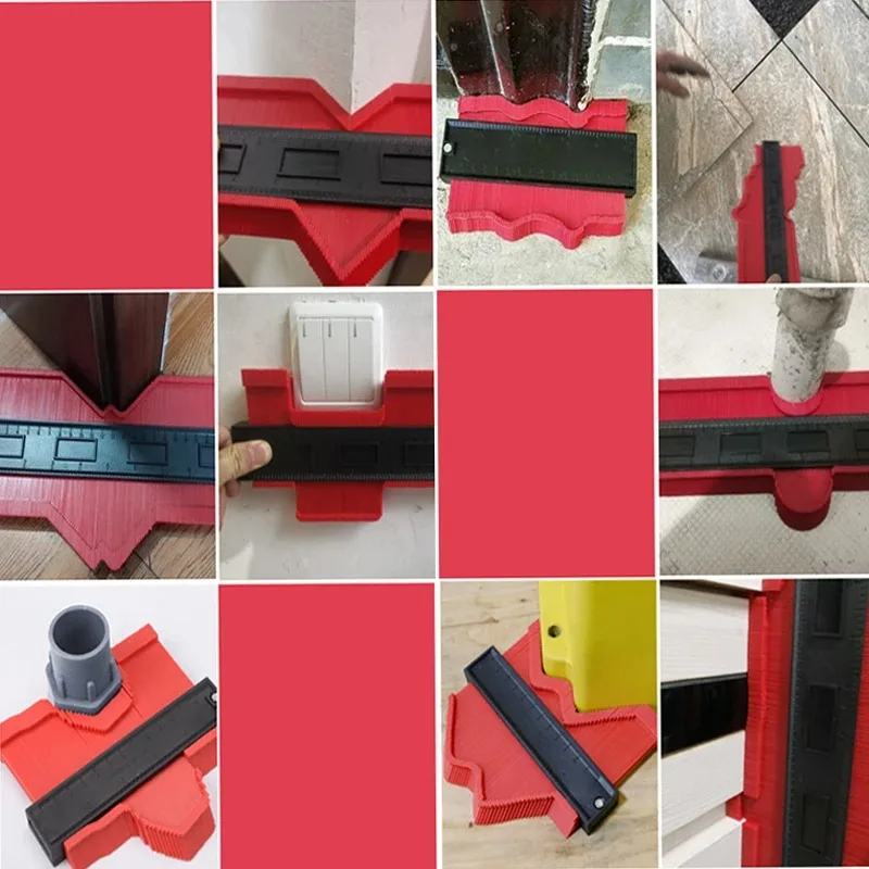 Profile Contour Gauge line Copier Ruler Cutting template Construction Woodworking Measuring instrument ceramic Tiling tiles tool - Image 4