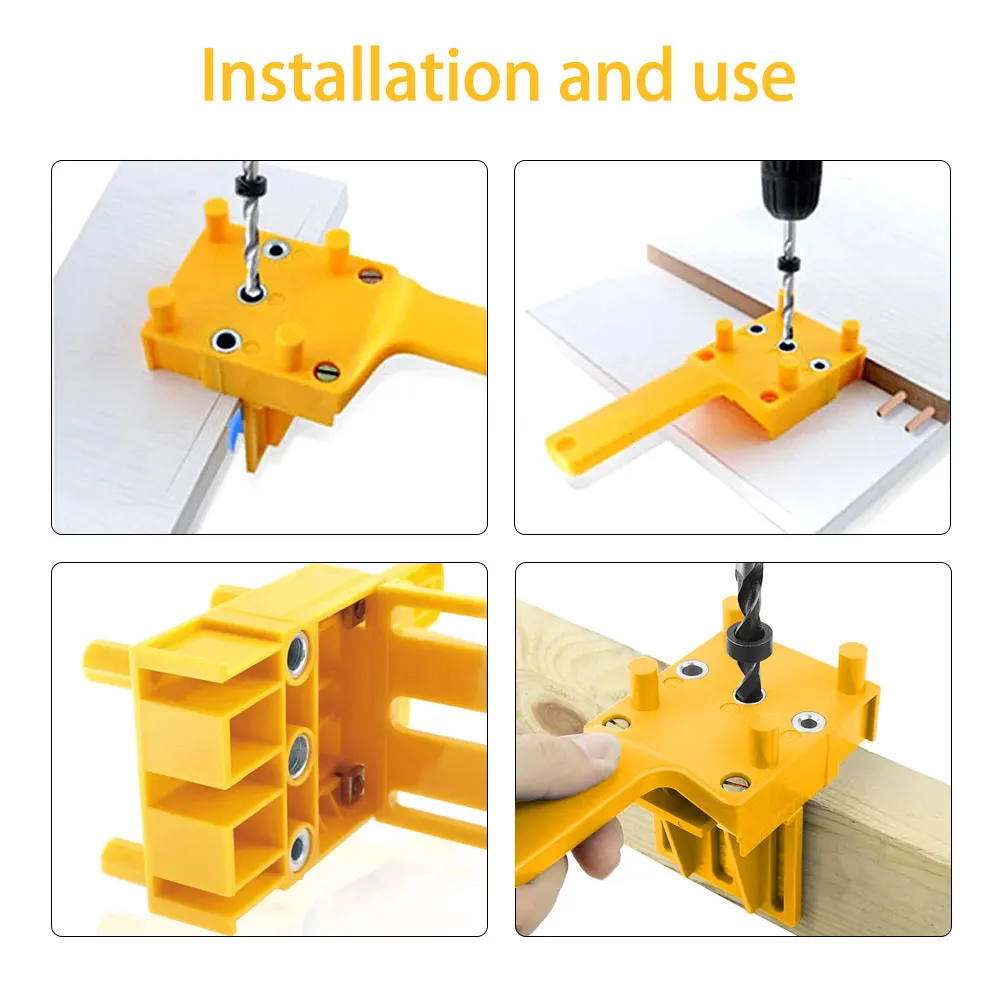 Tootise Woodworking Pocket Hole Jig Drill Guide Dowel Drilling Doweling Hole Saw Locator Drill for Carpenteror Wood 2023 - Image 6