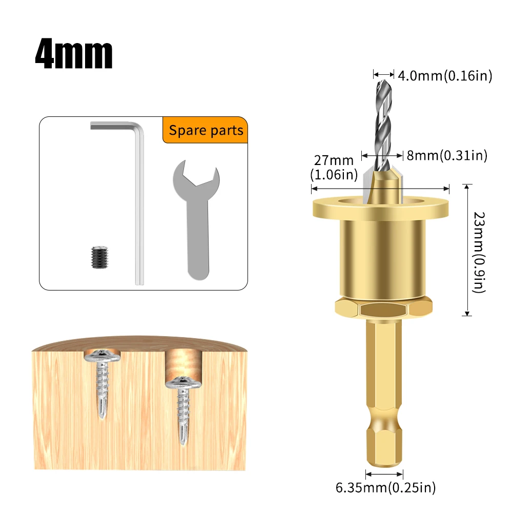 CNC Adjustable Hexagonal Handle Cutter Woodworking Tools Countersink Drill Router Bit For Wood Installation Limit Hole - Image 9