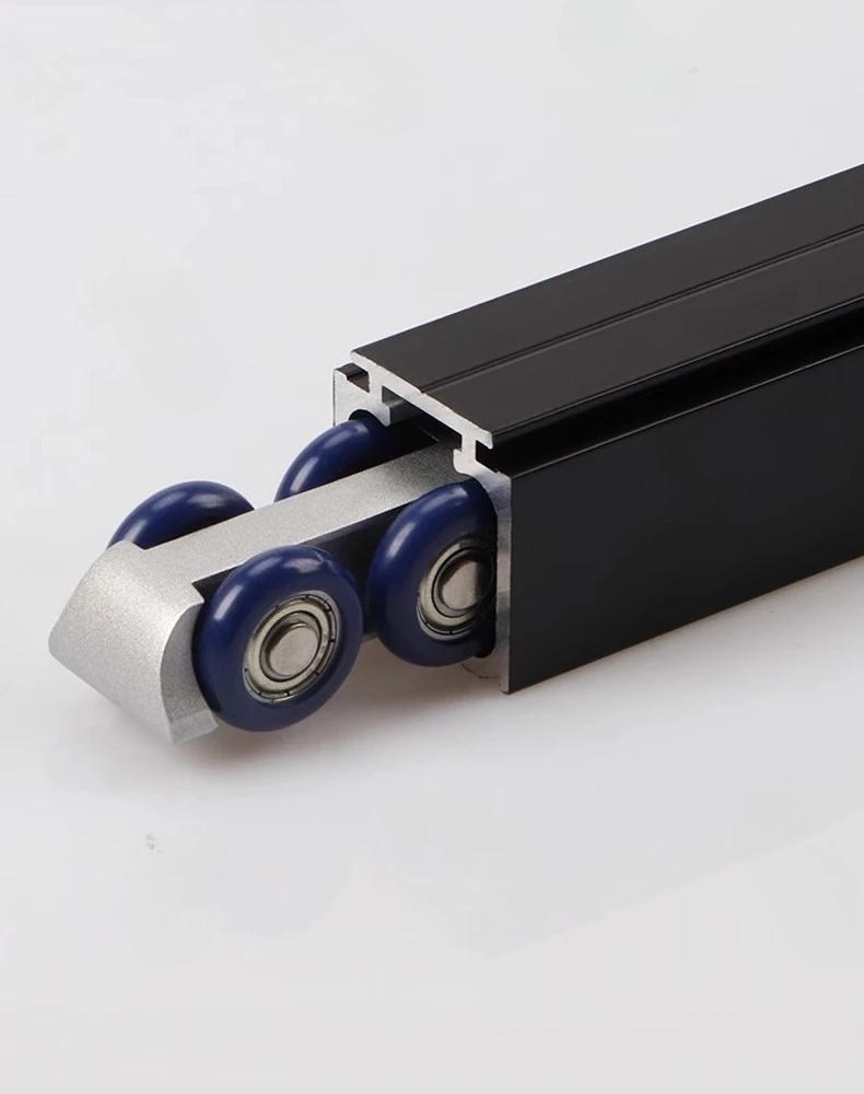 Silent Bidirectional Buffering Suspension Wheel Suspension Rail Glass Sliding Door Rail Upper Rail Kitchen Sliding Door Damping - Image 32