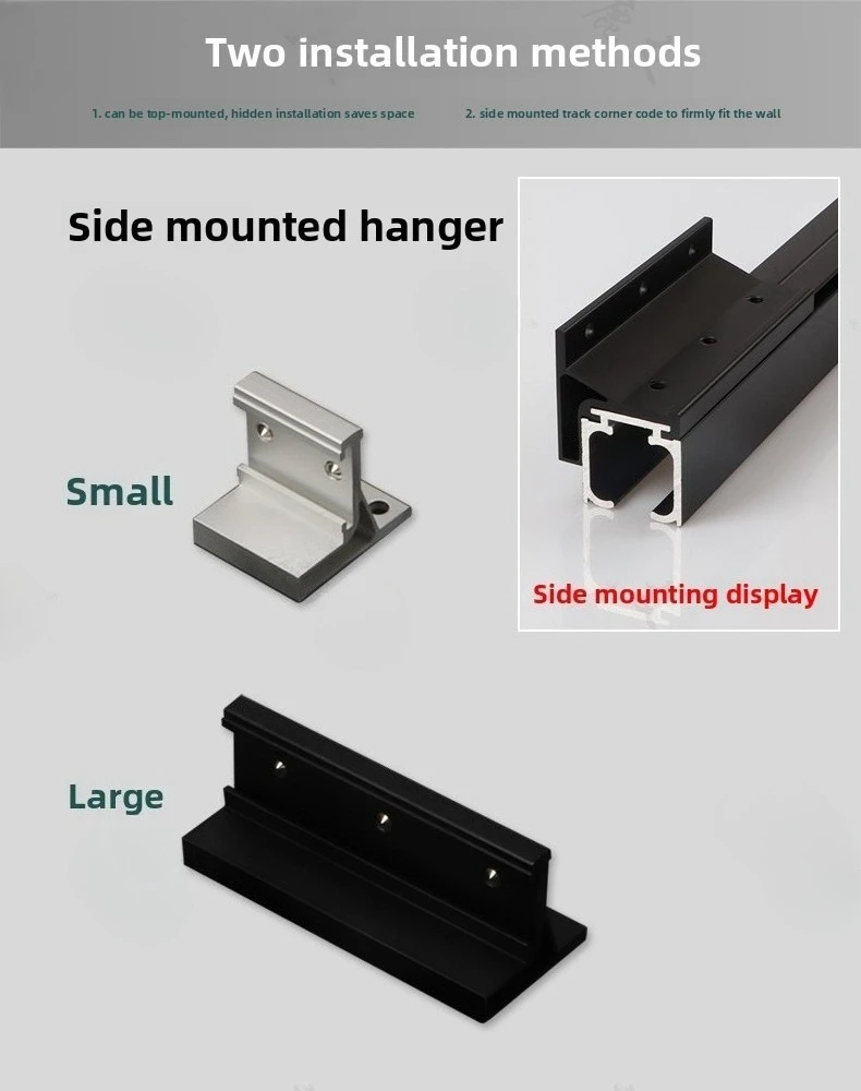 Silent Bidirectional Buffering Suspension Wheel Suspension Rail Glass Sliding Door Rail Upper Rail Kitchen Sliding Door Damping - Image 29