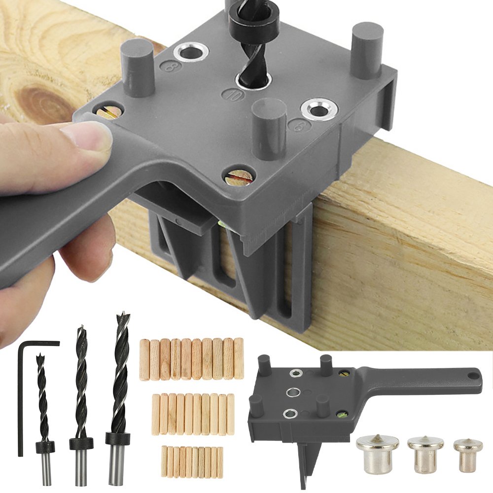 Tootise Woodworking Pocket Hole Jig Drill Guide Dowel Drilling Doweling Hole Saw Locator Drill for Carpenteror Wood 2023 - Image 15