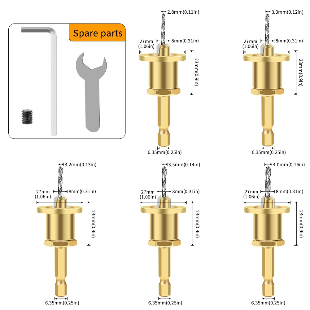 CNC Adjustable Hexagonal Handle Cutter Woodworking Tools Countersink Drill Router Bit For Wood Installation Limit Hole - Image 7