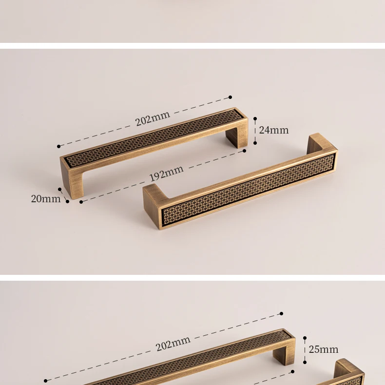 Santaya Antique Brass Handle Luxury Bronze Pull Kitchen Cabinet Handle Wardrobe Drawer Knob - Image 32