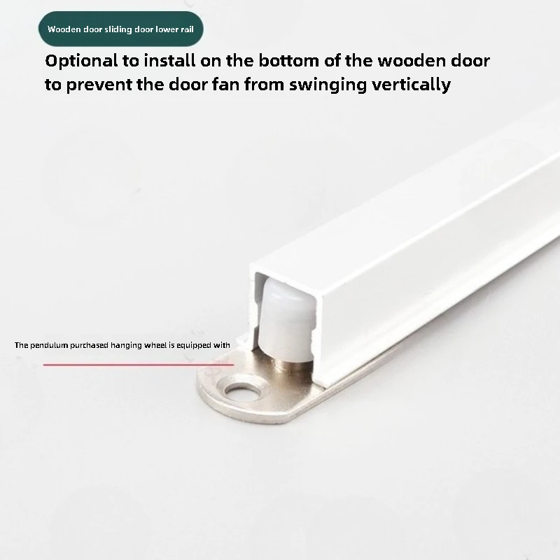 Silent Bidirectional Buffering Suspension Wheel Suspension Rail Glass Sliding Door Rail Upper Rail Kitchen Sliding Door Damping - Image 4