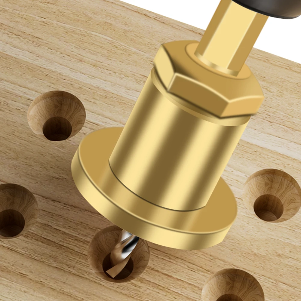 CNC Adjustable Hexagonal Handle Cutter Woodworking Tools Countersink Drill Router Bit For Wood Installation Limit Hole - Image 2