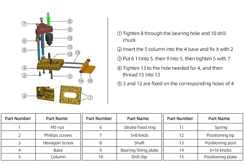 Woodworking Drill Locator Drilling Jig Punch Locator Holder Drill Guide Fixture with Scale Precise Positioner Woodworking Tool - Image 12