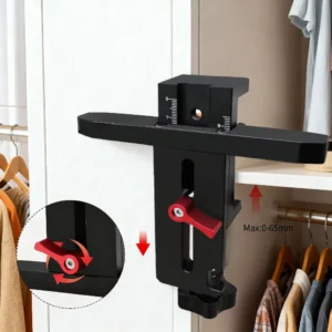 Cabinet Door Mounting Jig W/ Support Arm&Clamp,Aluminum Positioning Jig Quick and Convenient Installation of Cabinet Doors