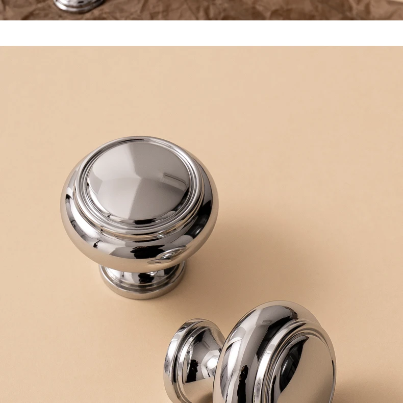 Santaya Solid Brass Chrome Kitchen Cabinet Pull Drawer Knob Bedroom Bright Silver Wardrobe Dresser Handle - Image 16