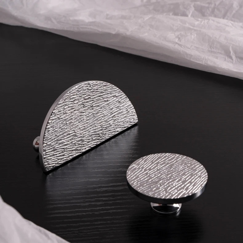 Santaya Solid Brass Cabinet Handle Round Kitchen Cabinet Pull High-end Luxury Wardrobe Chrome Silver Pulls Furniture Drawer Knob - Image 14