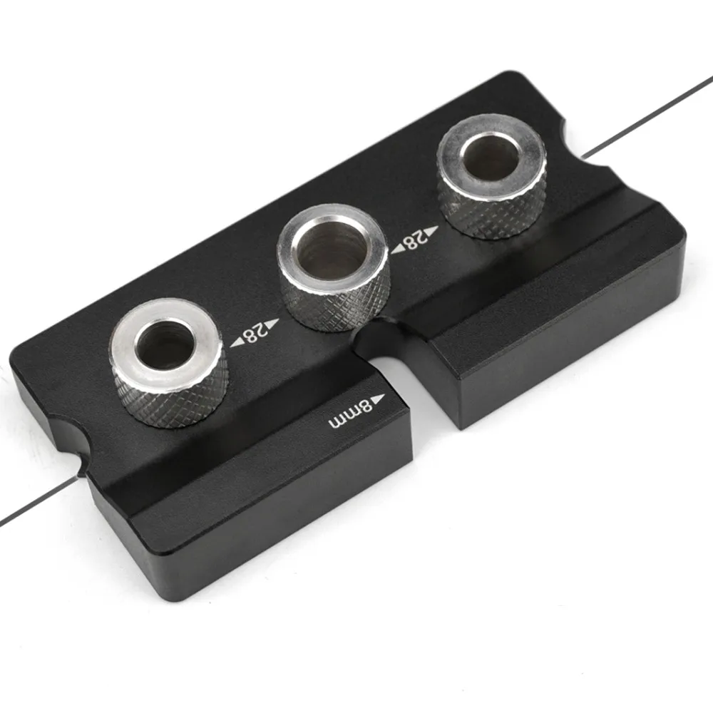 Woodworking 3 In 1 Doweling Jig Kit -Adjustable Wood Dowel Punch Locator Aluminum Pocket Hole Jig, Cabinet Hole Drill Guide Tool - Image 25