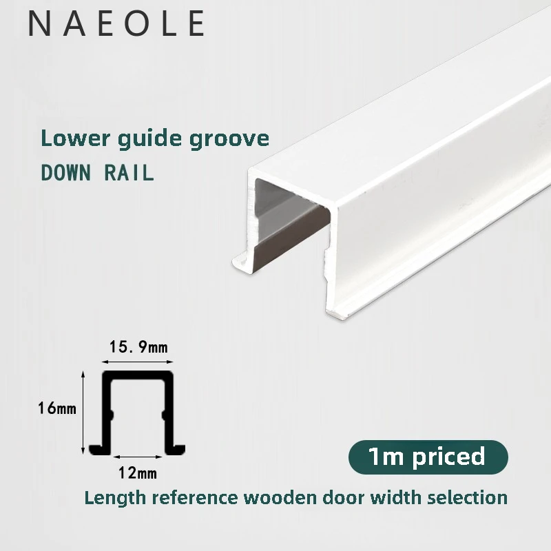 Silent Bidirectional Buffering Suspension Wheel Suspension Rail Glass Sliding Door Rail Upper Rail Kitchen Sliding Door Damping - Image 19