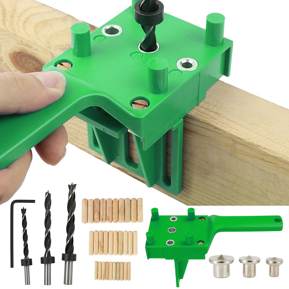 Tootise Woodworking Pocket Hole Jig Drill Guide Dowel Drilling Doweling Hole Saw Locator Drill for Carpenteror Wood 2023 - Image 12
