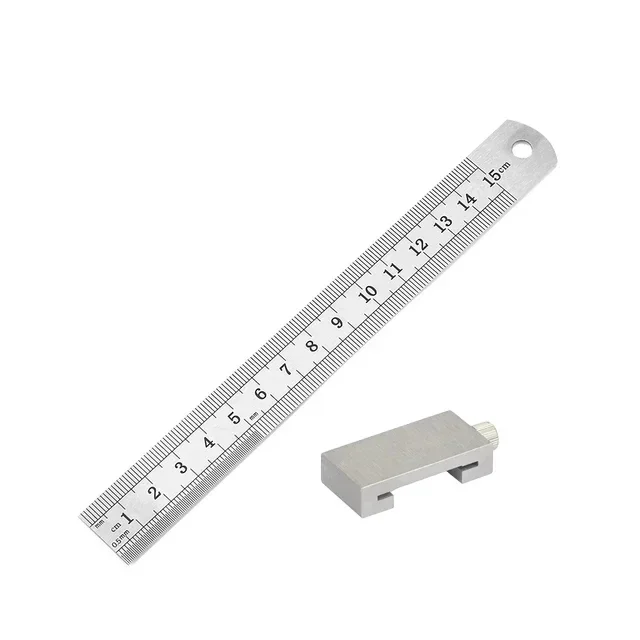New Protable Accurate positioning Woodworking Tools Carpentry Steel Ruler Positioning Limit Block Measuring Marking Gauge - Image 7