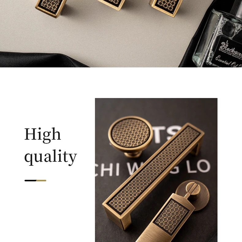 Santaya Antique Brass Handle Luxury Bronze Pull Kitchen Cabinet Handle Wardrobe Drawer Knob - Image 14