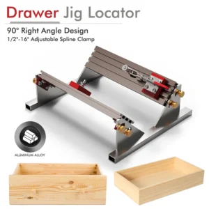 2025 New Hot Sale Adjustable Drawer Slide Jig Aluminum Alloy Clamp Locator for Table Saw Milling 1/2in-16in Positioner Clip