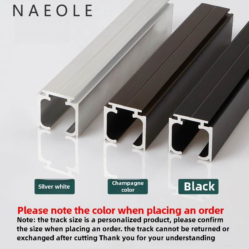 Silent Bidirectional Buffering Suspension Wheel Suspension Rail Glass Sliding Door Rail Upper Rail Kitchen Sliding Door Damping - Image 14