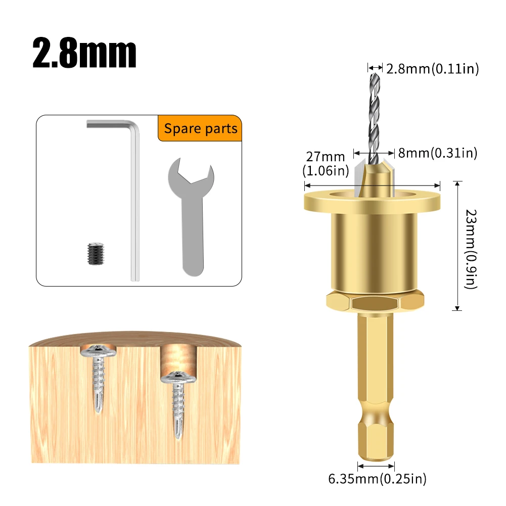 CNC Adjustable Hexagonal Handle Cutter Woodworking Tools Countersink Drill Router Bit For Wood Installation Limit Hole - Image 17