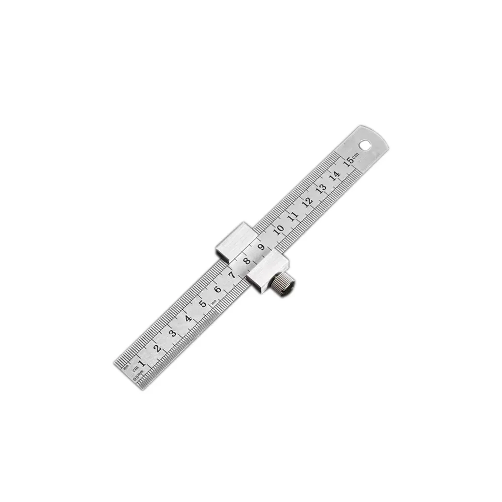 New Protable Accurate positioning Woodworking Tools Carpentry Steel Ruler Positioning Limit Block Measuring Marking Gauge - Image 11