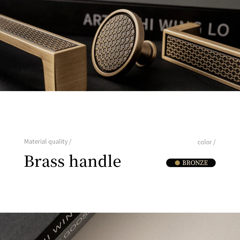 Santaya Antique Brass Handle Luxury Bronze Pull Kitchen Cabinet Handle Wardrobe Drawer Knob - Image 12