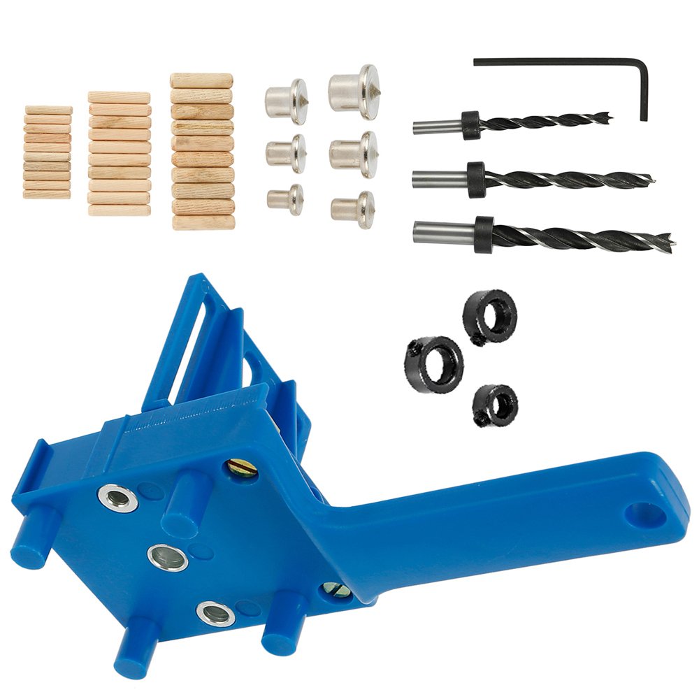 Tootise Woodworking Pocket Hole Jig Drill Guide Dowel Drilling Doweling Hole Saw Locator Drill for Carpenteror Wood 2023 - Image 10